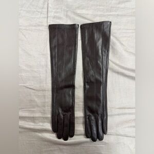 Lamb leather long glove